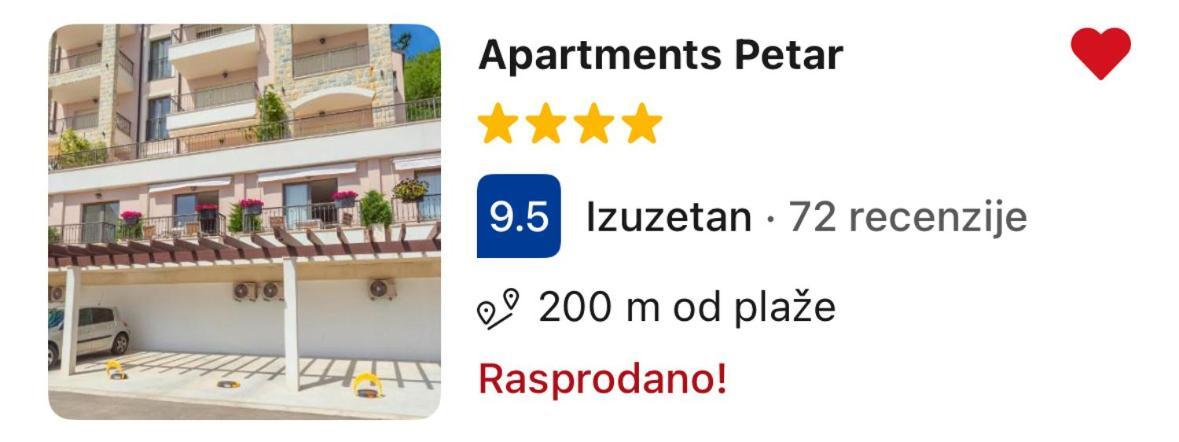 Apartments Petar Budva Exteriör bild